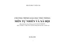 Chương trình giáo dục phổ thông môn Tự nhiên và xã hội