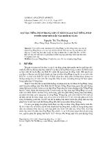 Dạy học tiếng Pháp trong lớp cử nhân ngoại ngữ tiếng Pháp tuyển sinh viên đầu vào khối D3 và D1