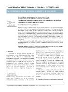 Evaluation of refresher training programs for school teachers conducted by the university of Danang - University of Science and Education