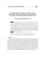 Giải pháp quản lý nâng cao chất lượng hoạt động đào tạo trình độ thạc sĩ quản lý giáo dục ở trường Đại học thủ đô Hà Nội