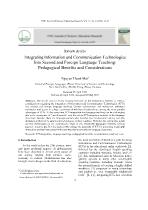 Integrating information and communication technologies into second and foreign language teaching: Pedagogical benefits and considerations