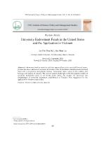 Mô hình quỹ tín thác trường đại học Hoa Kỳ và khả năng áp dụng tại các trường đại học Việt Nam