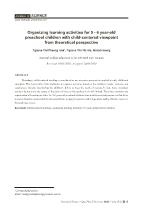 Organizing learning activities for 5 - 6 year-old preschool children with child-centered viewpoint from theoretical perspective