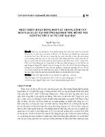 Phát triển hoạt động hợp tác trong lĩnh vực đào tạo luật tại trường Đại học thủ đô Hà Nội đáp ứng yêu cầu tự chủ đại học