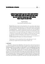 Quản lý hoạt động dạy học theo định hướng phát triển phẩm chất và năng lực học sinh tại các trường trung học phổ thông: Thực trạng và giải pháp