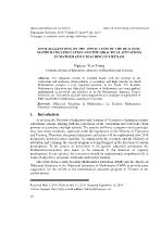 Some suggestions on the application of the realistic mathematics education and the didactical situations in mathematics teaching in Vietnam