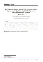 Test and assessment in teaching civic education in some high schools in Quy Nhon city, Binh Dinh province: Current situation and solutions