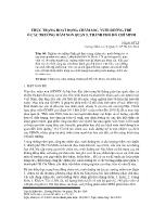 Thực trạng hoạt động chăm sóc, nuôi dưỡng trẻ ở các trường mầm non Quận 5, thành phố Hồ Chí Minh