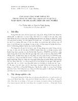 Ứng dụng công nghệ thông tin trong công tác điều tra, khảo sát và quản lí ngân hàng câu hỏi, ra đề, chấm thi trắc nghiệm