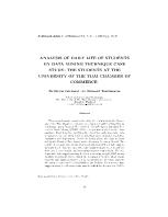 Analysis of daily life of students by data mining technique case study: The students at the university of the Thai Chamber of commerce