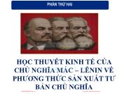 Bài giảng Học thuyết kinh tế của chủ nghĩa Mác – Lênin về phương thức sản xuất tư bản chủ nghĩa - Chương IV: Học thuyết giá trị