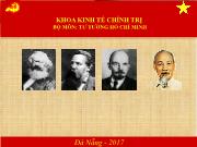 Bài giảng Tư tưởng Hồ Chí Minh - Chương III: Tư tưởng Hồ Chí Minh về chủ nghĩa xã hội và con đường quá độ lên chủ nghĩa xã hội ở Việt Nam - Lê Thị Ngọc Hoa