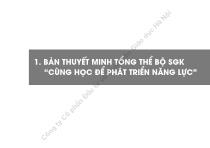 Bản thuyết minh tổng thể bộ sách giáo khoa Cùng học để phát triển năng lực