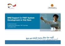 BMZ Support in TVET System Development in Viet Nam