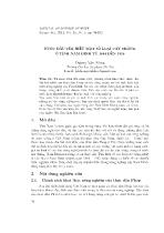 Bước đầu tìm hiểu một số loại cây trồng ở tỉnh Nam Định từ 1884 đến 1918