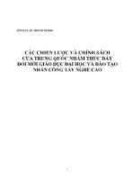 Các chiến lược và chính sách của Trung Quốc nhằm thúc đẩy đổi mới giáo dục đại học và đào tạo nhân công tay nghề cao