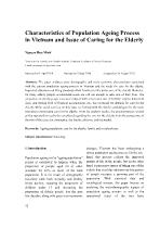 Characteristics of Population Ageing Process in Vietnam and Issue of Caring for the Elderly