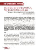 Công bố khoa học quốc tế của Việt Nam: Thực trạng và một số khuyến nghị