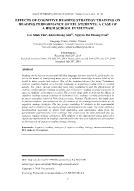 Effects of cognitive reading strategy training on reading performance of EFL students: A case of a high school in Vietnam