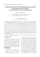 Enhancing students’ problem identification in translation teaching in an English language program