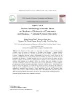 Factors influencing academic stress on students of University of Economics and Business - Vietnam National University