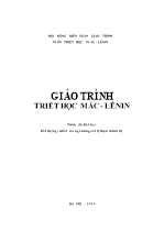 Giáo trình Triết học Mác - Lênin (Mới nhất)