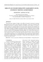 Impacts of online formative assessment on EFL students’ writing achievement