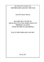 Luận án Dạy học dựa vào dự án trong đào tạo Công nghệ thông tin trình độ cao đẳng với sự hỗ trợ của Elearning