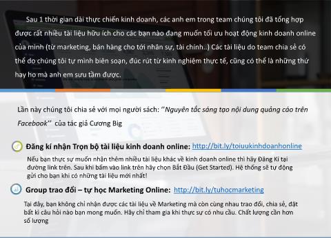 Nguyên tắc sáng tạo nội dung quảng cáo trên Facebook