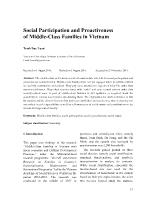 Social participation and proactiveness of middle-class families in vietnam