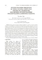 Student teachers’ perception of their teaching competency assessed by a framework for assessing student teachers’ English teaching competency (FASTETC)