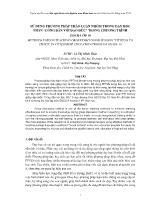 Sử dụng phương pháp thảo luận nhóm trong dạy học phần “Công dân với đạo đức” trong chương trình Giáo dục công dân Lớp 10