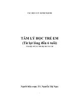 Tâm lý học trẻ em (Từ lọt lòng đến 6 tuổi)