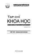 Tạp chí Khoa học - Đại học thủ đô Hà Nội - Số 33