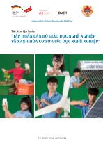 Tập huấn cán bộ giáo dục nghề nghiệp về xanh hóa cơ sở giáo dục nghề nghiệp