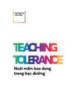 Teaching Tolerance – Nuôi mầm bao dung trong học đường