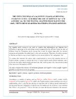 The effectiveness of cognitive lessons on helping students at BVU acquired the use of definite ‘the’ and generic ‘the’ by the testing adapted from Nguyen Thu (2005), Vietnamese learners mastering English articles