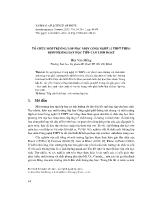 Tổ chức môi trường lớp học môn Công nghệ 12 THPT theo định hướng dạy học tiếp cận linh hoạt