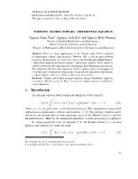 Toeplitz - Hankel integro - Differential equation