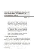 Trung tâm tri thức - Thư viện trong công tác phục vụ người dùng tin: Nghiên cứu tại phòng dịch vụ thông tin tổng hợp, VNU - LIC